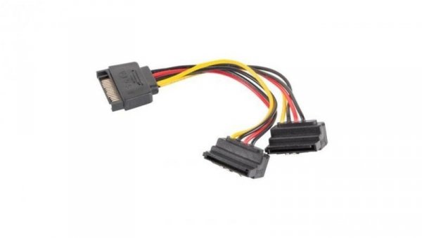 Kabel zasilający SATA (wtyk / 2x gniazdo) 15 cm LANBERG