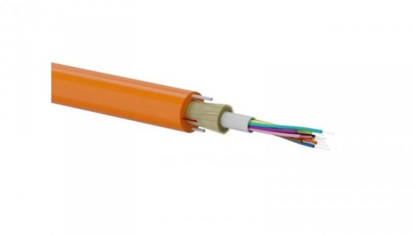 Kabel światłowodowy OS2 zewnętrzny DAC do układania w ziemi, pomarańczowy SM 8J 9/125 G652D Fca PE ALANTEC /bębnowy/