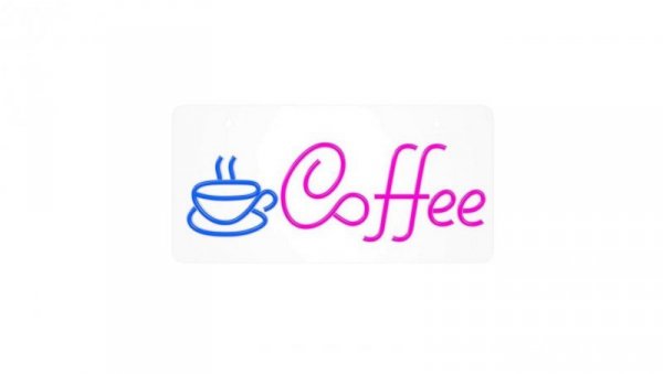 Neon PLEXI LED COFFEE niebieski róż NNE11 Neolia