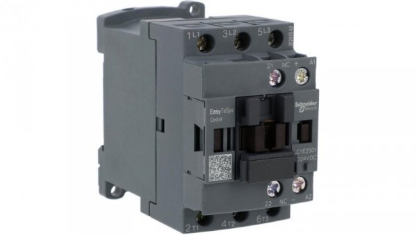 Stycznik mocy Easy TeSys Control AC-3, 25A, 3P (1NC), cewka 24V DC LC1E2501BD