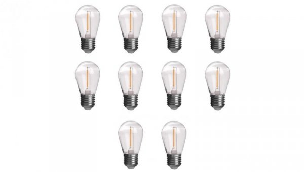 Żarówka LED E27 230V 1W 60lm kula biała ciepła 10 sztuk do girland