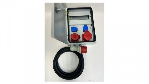 IP54 Metalowa rozdzielnica ścienna CEE 32A 16A 2x230V z kablem 5m 94V-4