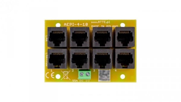 Adapter PoE PASSIVE 4 kanałowy 10/100 ATTE AEPI-4-10-OF
