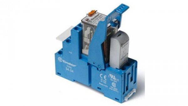 Moduł interfejsowy 27mm, 4P 7A 24V DC, styki AgNi, wskaźnik zadziałania, blokada, przycisk testujący, DIN 58.34.9.024.0050SMA