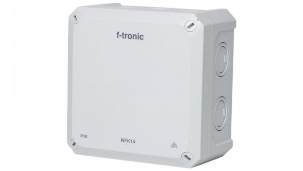 Puszka instalacyjna natynkowa NFK14 140x140x81mm bezhalogenowa hermetyczna IP66 szara NEPTUN Compact F-TRONIC