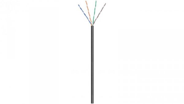 CAT 5e kabel sieciowy napowietrzny, U/UTP, Czarny - Długość kabla 100 m