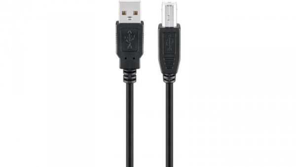 Kabel USB 2.0 Hi-Speed, Czarny - Długość kabla 1 m