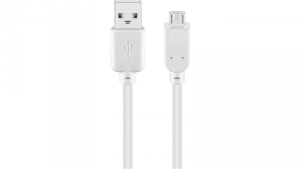 Kabel USB 2.0 Hi-Speed, Biały - Długość kabla 0.3 m
