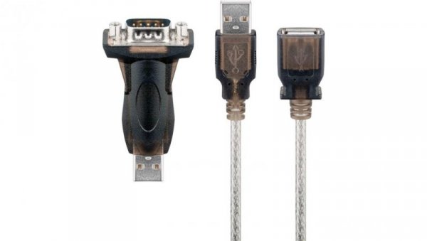 USB szeregowych RS232 mini, Przezroczysty - Długość kabla 1.5 m
