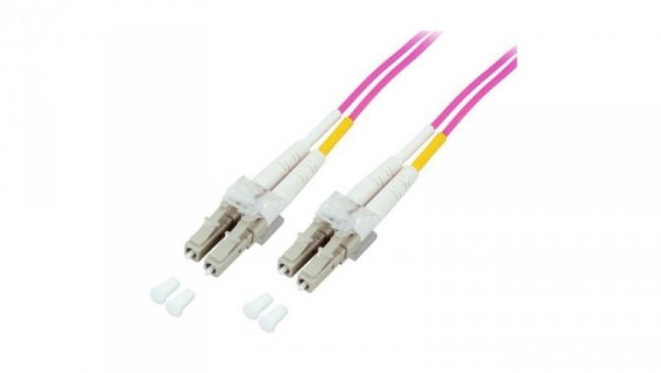 Kabel światłowodowy, wielomodowy, duplex, OM4, różowy, lc, ILWL D5-LCLC-030/OM4 /3m/