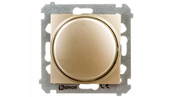 Simon 54 Ściemniacz przyciskowo-obrotowy 20-500W złoty DS9T.01/44