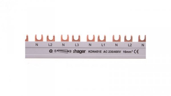 Szyna łączeniowa 2P 80A 16mm2 widełkowa (54mod.) KDN451E