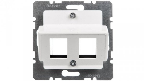 Berker Modul Płytka centralna do gniazda modularnego Krone śnieżnobiała 146409