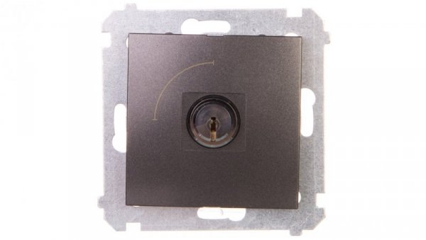 Simon 54 Łącznik pojedynczy na kluczyk dwupozycyjny 0-I” antracyt DW1K.01/48