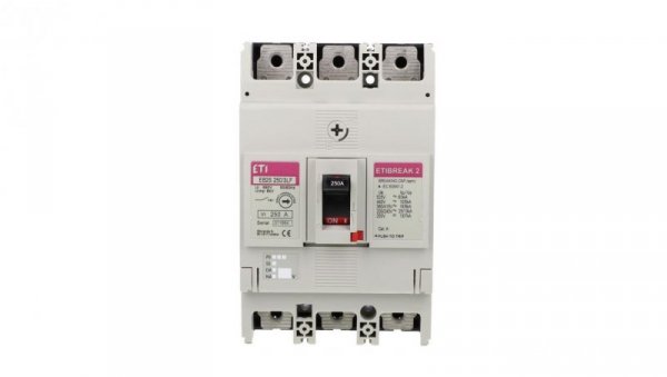 Wyłącznik kompaktowy 3P 250A 16kA /bez regulacji/ EB2S 250/3LF 004671813