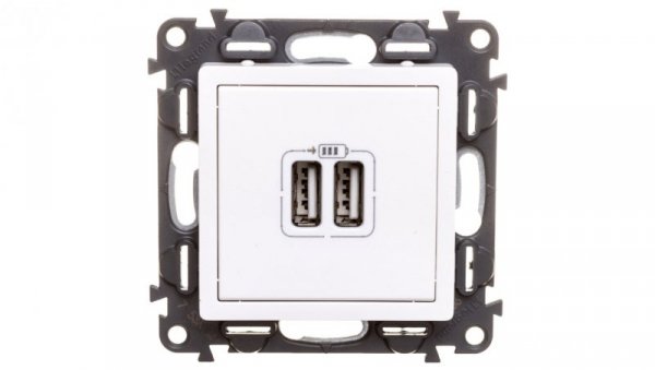 VALENA LIFE Ładowarka z gniazdem 2xUSB biały 753112