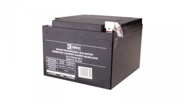 Akumulator ołowiowy AGM 12V 26Ah 12x14 B9683