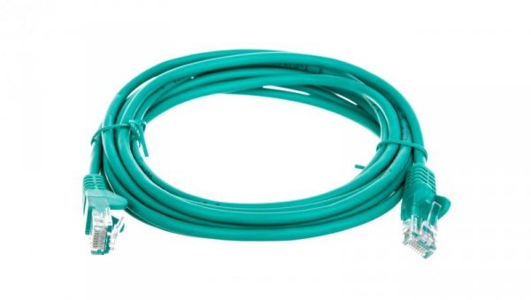 Kabel krosowy patchcord U/UTP kat.5e CCA zielony 3m 68368