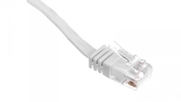 Kabel krosowy płaski patchcord U/UTP kat.5e biały 3m 93360