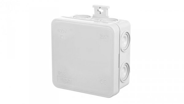 Puszka hermetyczna n/t E7 75x75x39mm pusta IP55 bezhalogenowa szara 0296-00