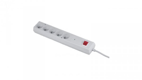 Listwa przeciwprzepięciowa PS-5P 5-gniazd z/u 10A 3m /OMY 3x1/ biała