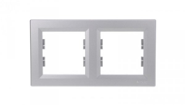 ASFORA Ramka 2-krotna pozioma aluminium EPH5800261