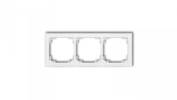 DECO Ramka uniwersalna potrójna z tworzywa DECO Soft biały DRSO-3
