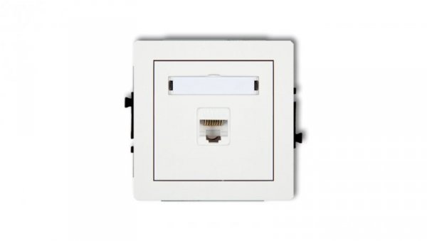 DECO Mechanizm gniazda komputerowego pojedynczego 1xRJ45, kat. 6, 8-stykowy, biały mat 25DGK-3