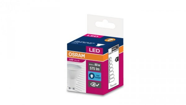 Żarówka LED GU10 VALUE PAR16 80 120st 6,9W/865 230V 4058075096745