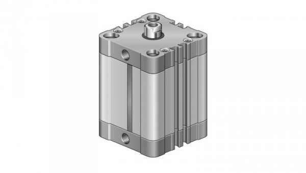 Siłownik pneumatyczny kompaktowy ISO21287 z jednostronnym tłoczyskiem z gwintem wewnętrznym fi 50mm skok 5mm D50x5 NSKI050.0005 