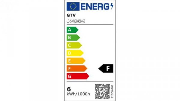 Żarówka LED SMD 2835, E14, B45B, 6W, 470 lm, 4000K, AC220-240V, kąt świecenia 160