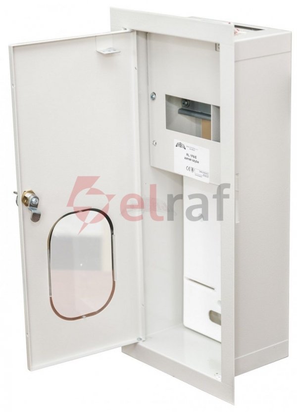 Rozdzielnica na licznik elektroniczny z zamkiem i szybą, RAL 9003 RL 1F 7E ZSZ 2-002