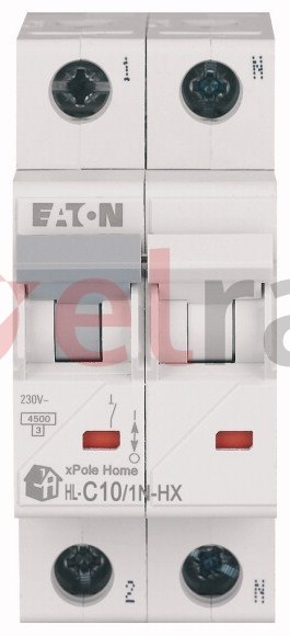 Wyłącznik nadprądowy 1P+N C 10A 6kA AC xPole Home HN-C10/1N 194849