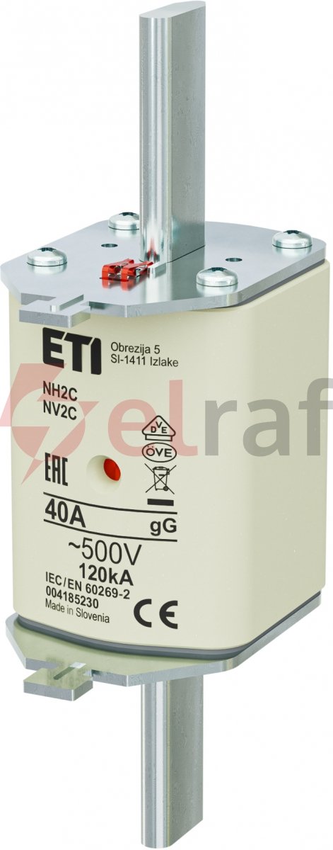 Wkładka bezpiecznikowa NH2C 40A gG 500V 004185230