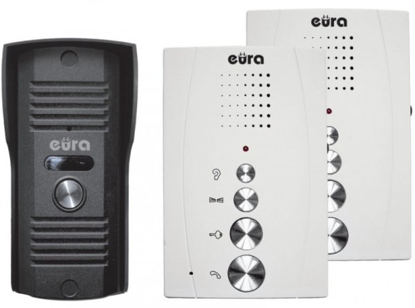 DOMOFON &#039;&#039;EURA&#039;&#039; ADP-51A3 &#039;&#039;DIFESA&#039;&#039; - 1-rodzinny, 2 unifony, interkom, biały
