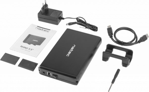 Zewnętrzna obudowa dysku Natec Rhino SATA 3.5cala USB 3.0 Aluminium