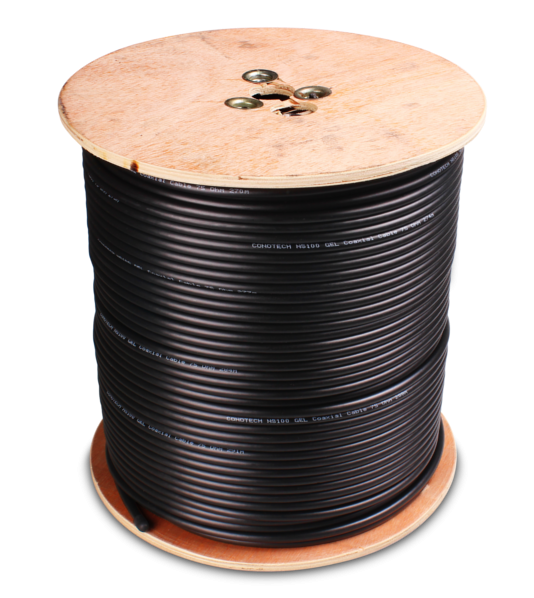 PRZEWÓD KONCENTRYCZNY NS100 TRI ŻELOWANY CZARNY 1m