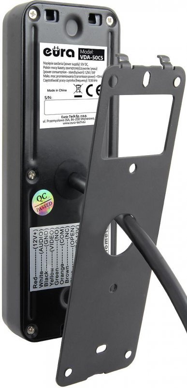 WIDEODOMOFON EURA VDP-97C5 czarny, lcd 7&quot;, wi-fi, czytnik zbliżeniowy, Tuya