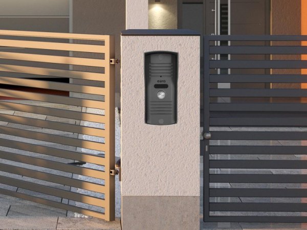 DOMOFON &#039;&#039;EURA&#039;&#039; ADP-51A3 &#039;&#039;DIFESA&#039;&#039; - 1-rodzinny, 2 unifony, interkom, grafit