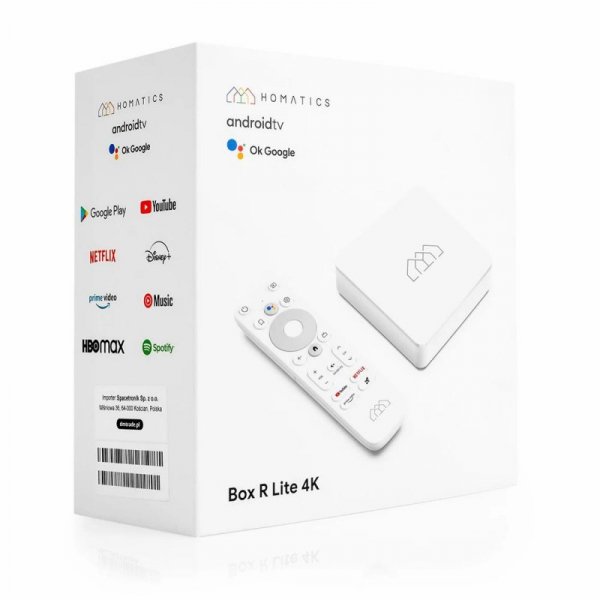 Android TV Box Homatics R 4K Lite Wifi 2GB RAM/8GB ROM + dekoder DVB-T2 H.265