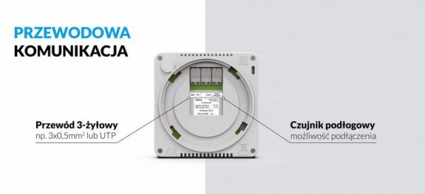 Bezprzewodowy regulator pokojowy biały R-10S PLUS Tech Sterowniki