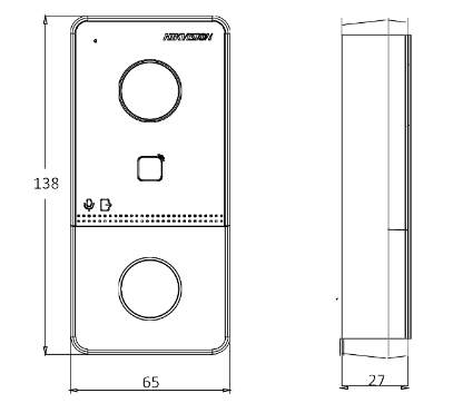 Zestaw wideodomofonowy Hikvision DS-KIS603-P(C)