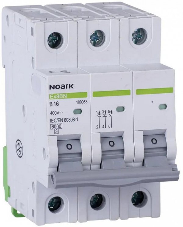 WYŁĄCZNIK NADPRĄDOWY 6 KA, B, 10A, 3P, Ex9BN 3P B10 Noark 100051
