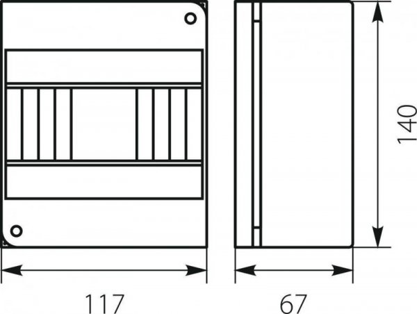 Rozdzielnica n/t RNO 6 IP30 140x117x67mm, biała | 5.6 Elektro-Plast Opatówek
