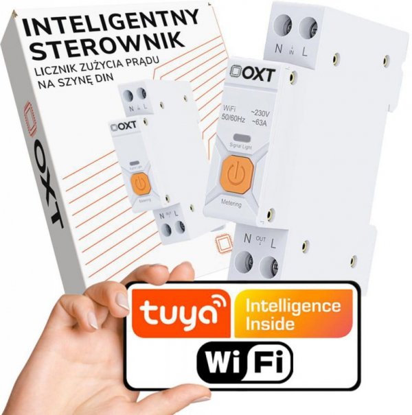 Inteligentny Sterownik OXT | 63A | Licznik | WiFi | Tuya T335