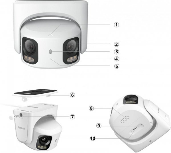 Kamera IP Reolink Professional RP-PCT16MD 16MP Dual Lens PoE