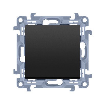 KONTAKT SIMON 10 MODUŁ CZARNY MAT PRZYCISK 1X 1Z SAMOZACISKI 10AX 250V