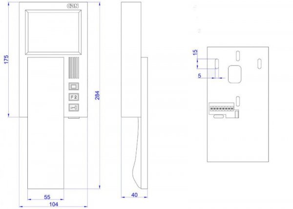 ACO INS-MPR 4” Monitor INSPIRO - kolorowy cyfrowy 4” do systemów videodomofonowych
