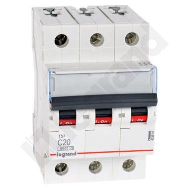 S303 TX3 C 20A 3P WYŁĄCZNIK NADPRĄDOWY C 20A 3M 6KA (dawne 605651)