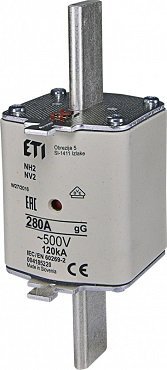 WT-2 NH2 400A GG 500V WKŁADKA TOPIKOWA ZWŁOCZNA BM